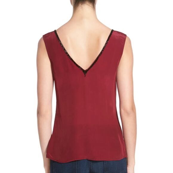 Plenty by Tracy Reese Embellished V-neck Tank Sz S - Picture 6 of 11